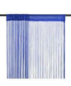 Draperii cu franjuri, 2 buc., 140 x 250 cm, albastru