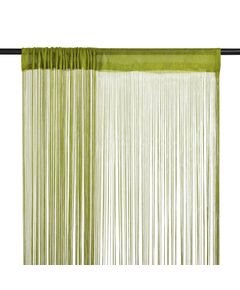 Draperii cu franjuri, 2 buc., 140 x 250 cm, verde