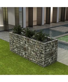 Strat înălțat gabion, 270 x 90 x 100 cm, oțel