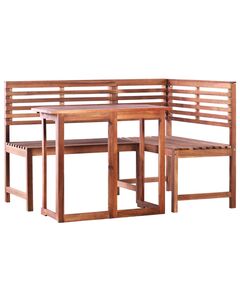 Set mobilier bistro, 2 piese, lemn masiv de acacia