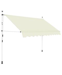 Copertină retractabilă manual, crem, 300 cm