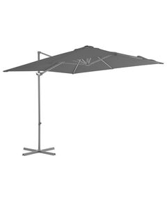 Umbrelă suspendată cu stâlp din oțel, antracit, 250x250 cm