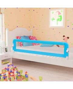 Balustradă de protecție pat copii albastru 180x42 cm poliester