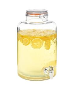 Dozator de apă xxl cu robinet, transparent, 8 l, sticlă