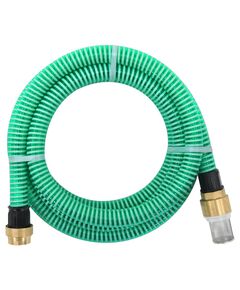 Furtun de aspirație cu racorduri din alamă, verde 1,1" 15 m pvc