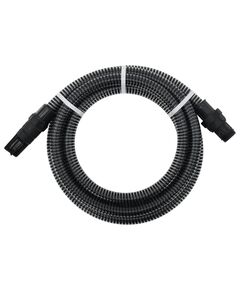 Furtun de aspirație cu racorduri din pvc, negru 1" 4 m, pvc