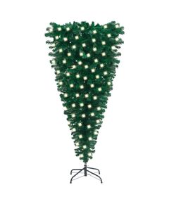 Brad de crăciun artificial pre-iluminat inversat, verde, 150 cm