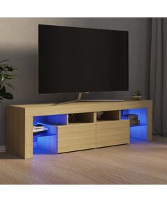 Comodă tv cu lumini led, stejar sonoma, 140x36,5x40 cm