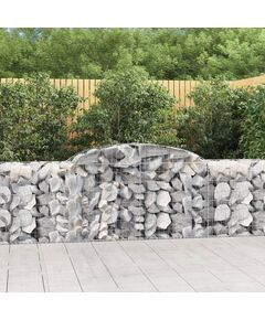 Coșuri gabion arcuite 10 buc, 300x50x80/100 cm, fier galvanizat