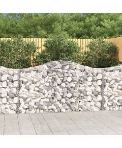 Coșuri gabion arcuite 11 buc, 200x30x100/120 cm fier galvanizat