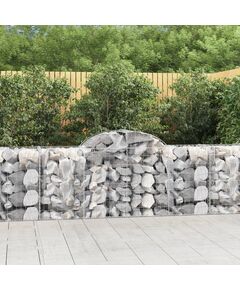 Coșuri gabion arcuite 12 buc, 200x50x80/100 cm, fier galvanizat