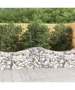 Coșuri gabion arcuite 14 buc, 200x50x60/80 cm, fier galvanizat