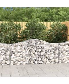 Coșuri gabion arcuite 18 buc, 200x50x80/100 cm, fier galvanizat