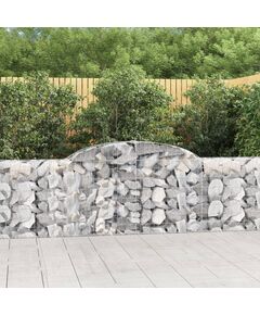 Coșuri gabion arcuite 2 buc., 300x30x80/100 cm, fier galvanizat