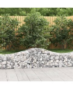 Coșuri gabion arcuite 2 buc, 200x50x40/60 cm, fier galvanizat