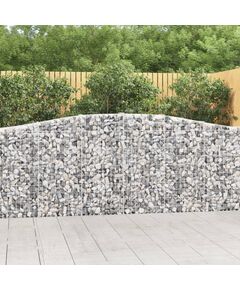 Coșuri gabion arcuite 2 buc, 400x30x100/120 cm fier galvanizat