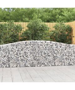 Coșuri gabion arcuite 2 buc, 400x30x80/100 cm, fier galvanizat