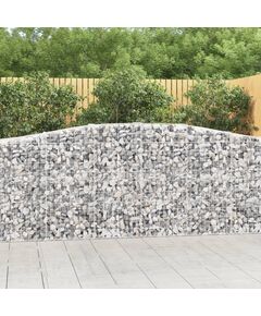 Coșuri gabion arcuite 2 buc, 400x50x100/120 cm fier galvanizat