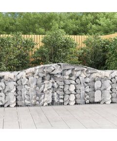 Coșuri gabion arcuite 2 buc, 400x50x80/100 cm, fier galvanizat