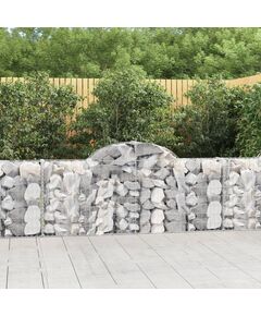 Coșuri gabion arcuite 3 buc, 200x30x80/100cm, fier galvanizat