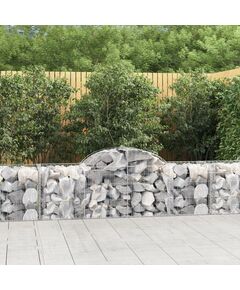 Coșuri gabion arcuite 3 buc, 200x50x60/80 cm, fier galvanizat