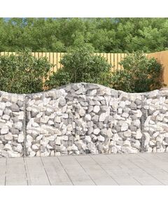 Coșuri gabion arcuite 6 buc, 200x50x100/120 cm, fier galvanizat