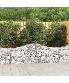 Coșuri gabion arcuite 8 buc, 200x50x60/80 cm, fier galvanizat