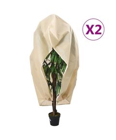 Huse de plante din fleece cu fermoar 2 buc. 70 g/m² 3,93x3,5 m