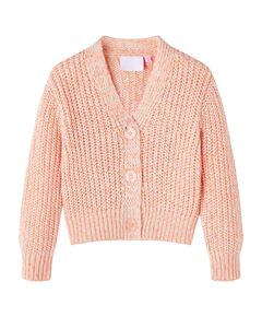 Cardigan copii tricotat mixt roz 116