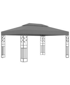 Pavilion cu acoperiș dublu, antracit, 3 x 4 m