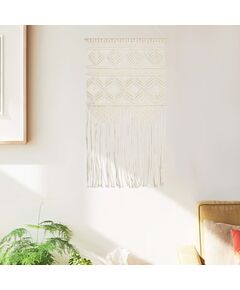 Cuier de perete macrame, 40x80, bumbac