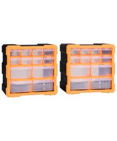 Organizatoare cu 12 sertare, 2 buc., 26,5 x 16 x 26 cm