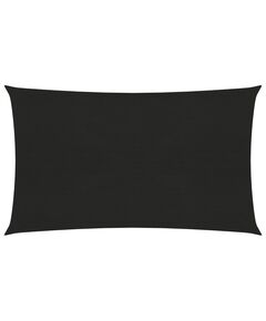 Pânză parasolar, negru, 2x5 m, hdpe, 160 g/m²