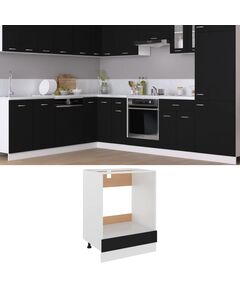 Dulap pentru cuptor, negru, 60 x 46 x 81,5 cm, pal