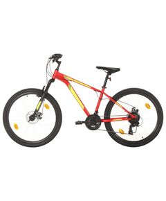 Bicicletă montană cu 21 viteze, roată 27,5 inci, roșu, 38 cm