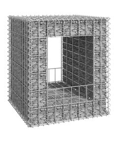 Stâlp coș gabion, 50x50x60 cm, fier