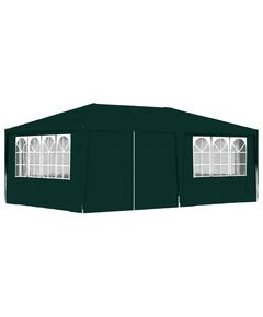 Cort de petrecere profesional cu pereți verde 4 x 6 m 90 g/m²