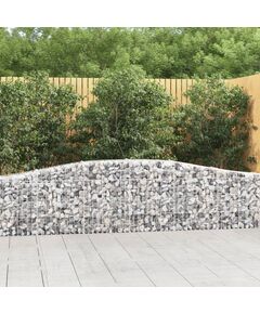 Coșuri gabion arcuite 7 buc, 400x30x60/80 cm, fier galvanizat