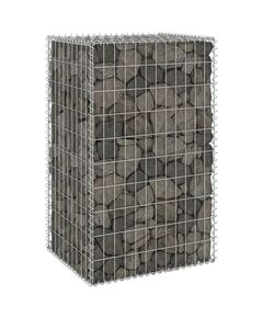 Perete gabion cu capace, 60 x 50 x 100 cm, oțel galvanizat