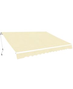 Copertină pliabilă cu acționare manuală, 400 cm, crem