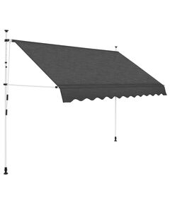 Copertină retractabilă manual, antracit, 250 cm