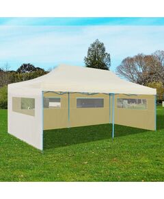 Cort de petrecere pliabil pop-up, crem, 3 x 6 m