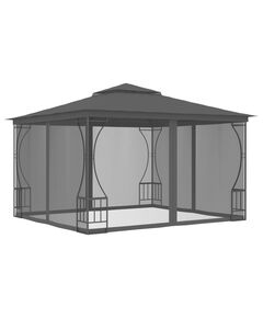 Pavilion cu plase, antracit, 300 x 300 x 265 cm