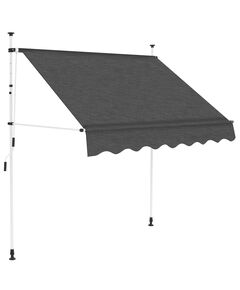 Copertină retractabilă manual, antracit, 150 cm