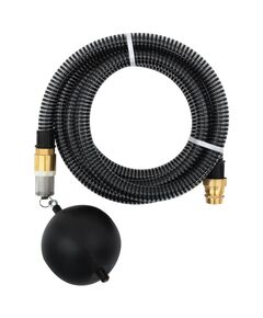 Furtun de aspirație cu racorduri din alamă, negru 1,1" 25 m pvc