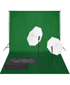 Kit studio foto cu set de lumină și fundal