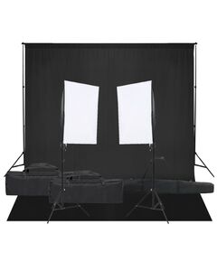 Kit studio foto cu set de lumină și fundal