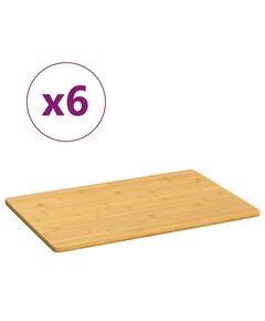 Platouri pentru mic dejun, 6 buc., 35x23x0,8 cm, bambus