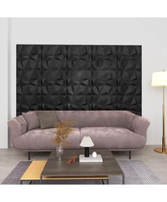 Panouri de perete 3d 24 buc. negru 50x50 cm model diamant 6 m²