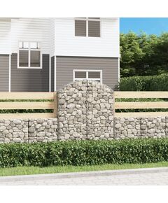 Coș gabion arcuit, 100x30x120/140 cm, fier galvanizat